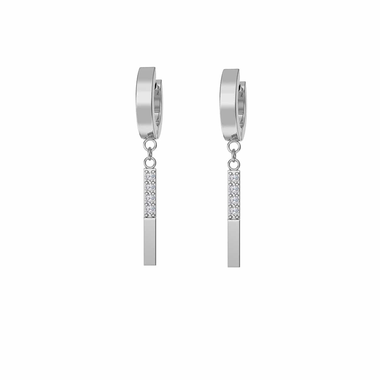 The Pavé Rectangle Earring