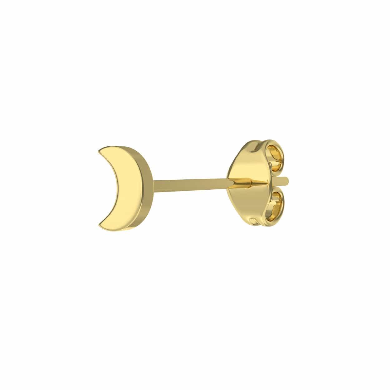 The Micro Crescent Stud Earring